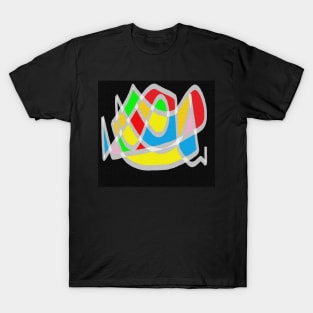 Abstract novedad black T-Shirt